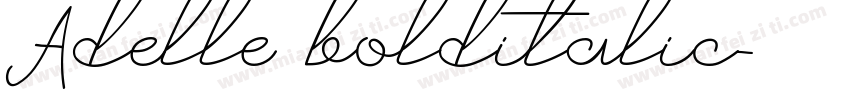 Adelle bolditalic字体转换